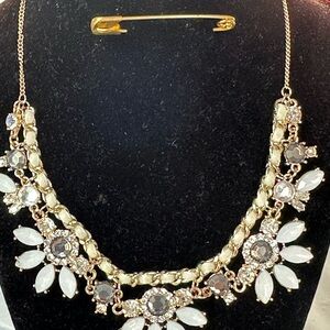 Statement necklace signed LC 17” drop + 2 1/2 ext